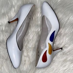 Evan-Picone White Pump Heels